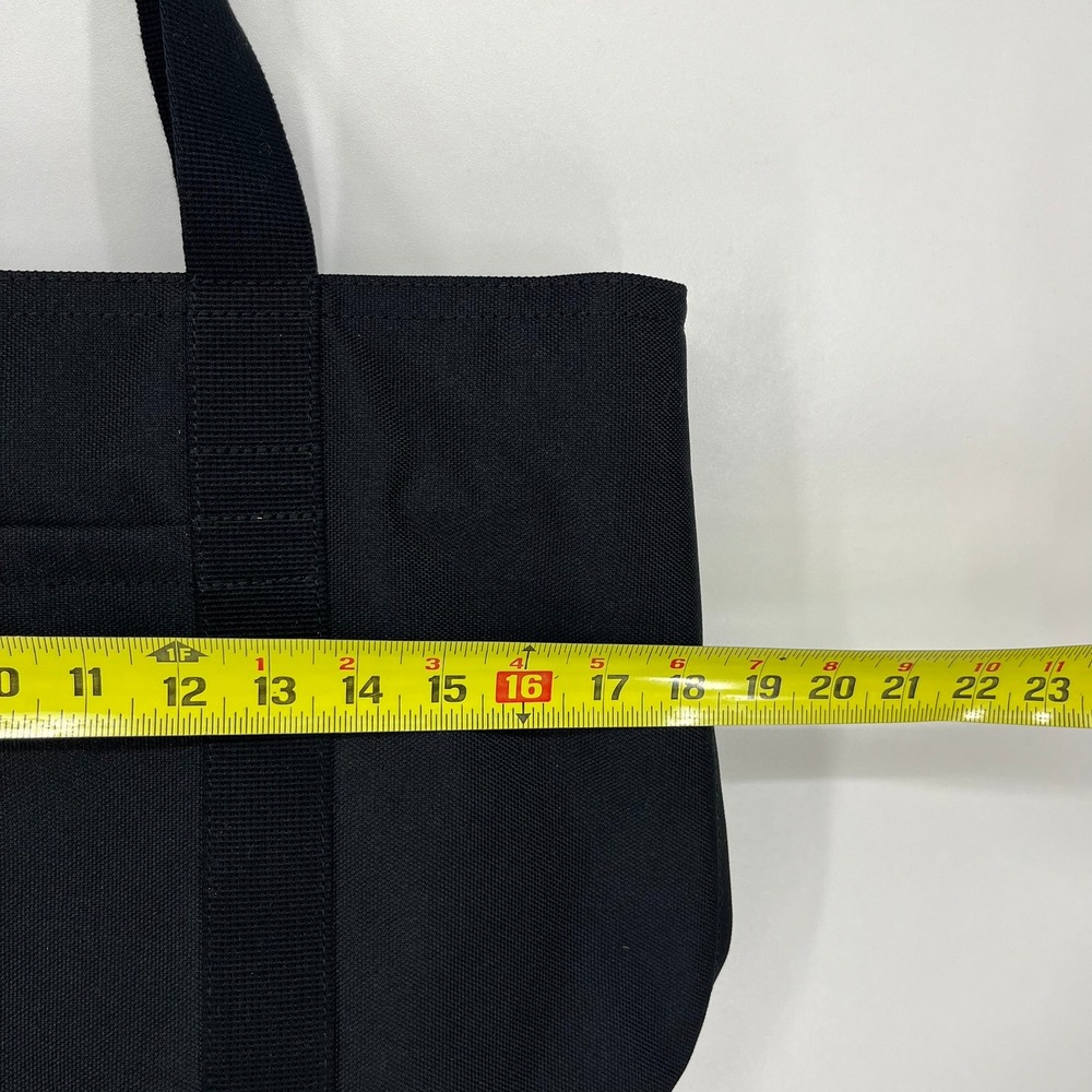 Banana Republic Womens Black Canvas Top Zip Tote Bag Travel Commuter - Picture 4 of 11